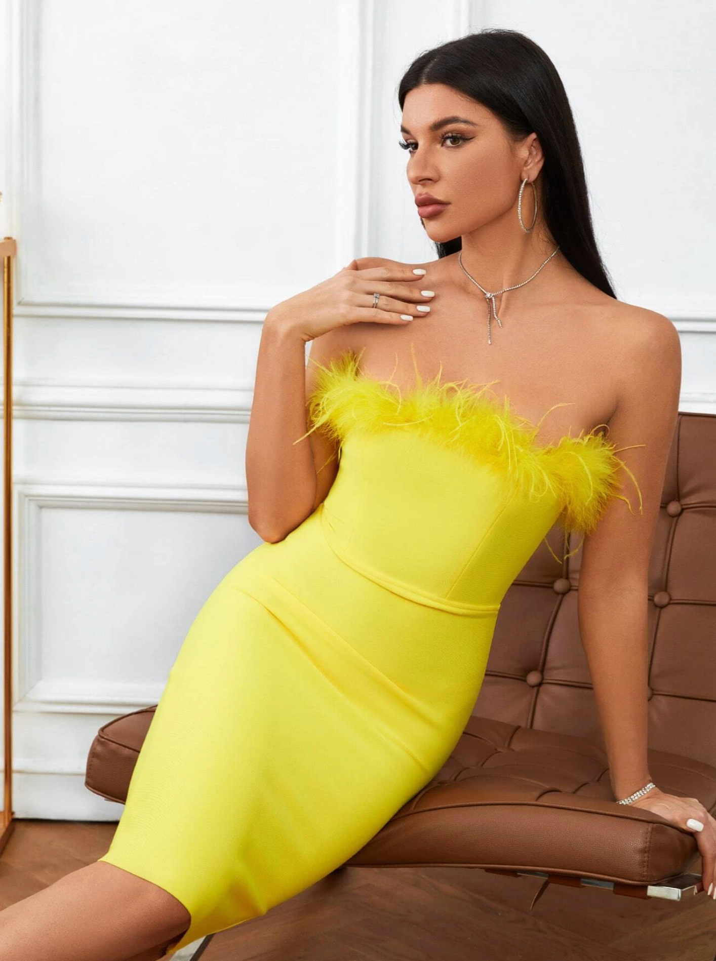 gold strapless bandage dress 'The OG' Gold Bandage Maxi Dress
