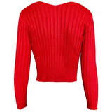 Lorna Chain Detail Open Front Knitted Long Sleeve Top - SunsetFashionLA