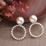 Lylia Imitation Pearl Hoop Earrings - SunsetFashionLA