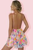 Petal Sequined Backless Flare Dress - SunsetFashionLA
