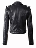 Selena Vegan Leather Moto Jacket - SunsetFashionLA