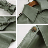 Soft Faux Leather Belted Jacket - SunsetFashionLA