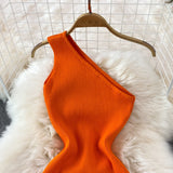 Steph Knit One Shoulder Dress - SunsetFashionLA