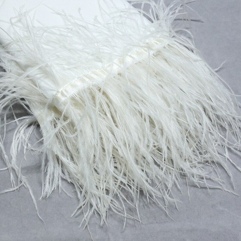 Tashio Bandage Feather Two-Piece Set - SunsetFashionLA