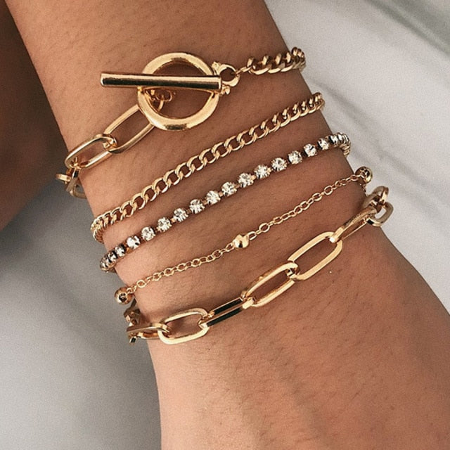 Tulum Gold Chains Bracelets Set - SunsetFashionLA