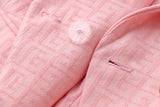 Vera Pink and White Checkered Blazer - SunsetFashionLA