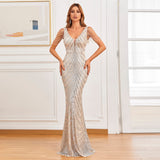Yesenia Sequin Mermaid Gown Dress - SunsetFashionLA