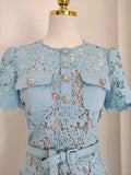 Genevia Lace Rhinestone Dress