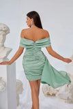 Delphi Off Shoulder Satin Dress