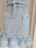 Genevia Lace Rhinestone Dress