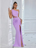 Gemma Corset One Shoulder Cut Out Gown Dress